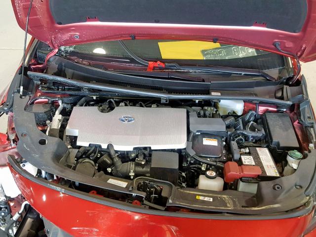 JTDKARFP8J3093400 - 2018 TOYOTA PRIUS PRIM 红色 照片 7