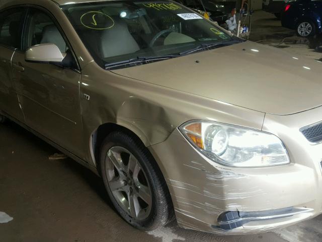 1G1ZH57B584187401 - 2008 CHEVROLET MALIBU 1LT BEIGE photo 9