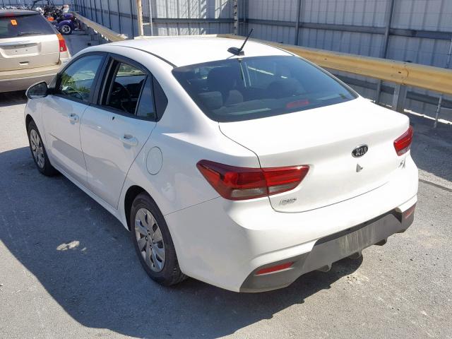 3KPA24AB3KE197763 - 2019 KIA RIO S WHITE photo 3