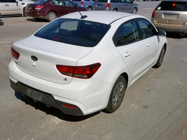 3KPA24AB3KE197763 - 2019 KIA RIO S WHITE photo 4