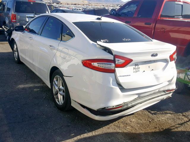 3FA6P0H77GR116593 - 2016 FORD FUSION SE WHITE photo 3