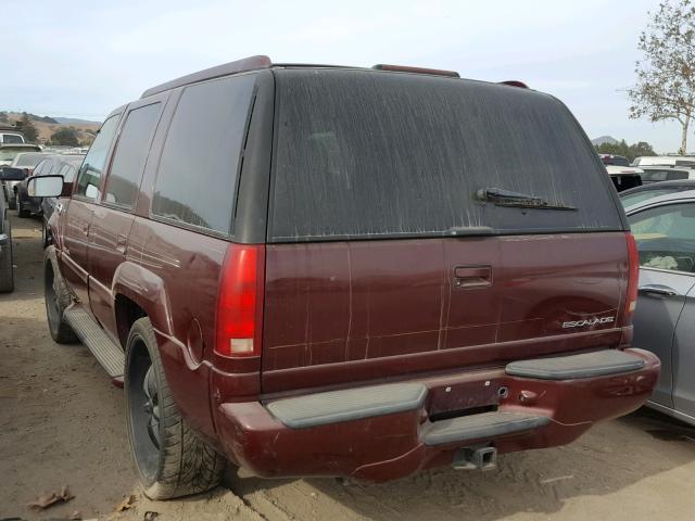 1GYEK13R3XR403213 - 1999 CADILLAC ESCALADE BURGUNDY photo 3