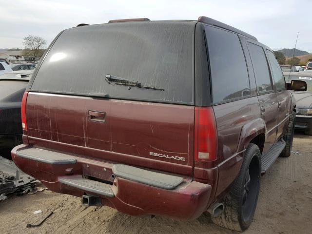 1GYEK13R3XR403213 - 1999 CADILLAC ESCALADE BURGUNDY photo 4