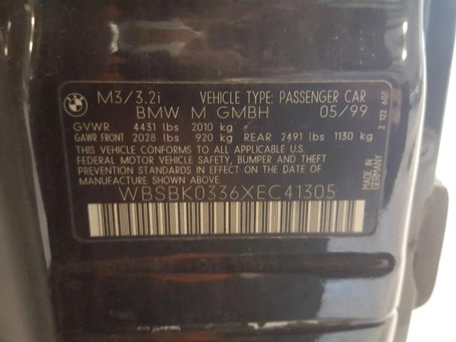 WBSBK0336XEC41305 - 1999 BMW M3 AUTOMAT BLACK photo 10