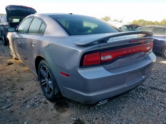 2C3CDXDT2DH613922 - 2013 DODGE CHARGER R/ GRAY photo 3