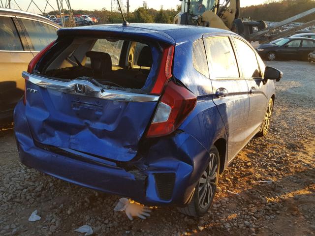 JHMGK5H71GS007639 - 2016 HONDA FIT EX BLUE photo 4