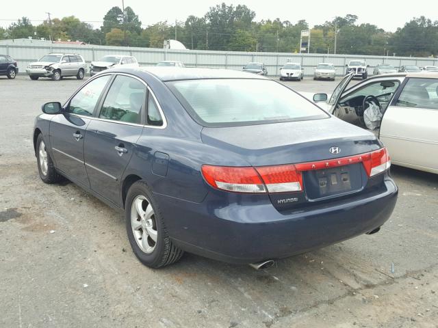 KMHFC46F46A072659 - 2006 HYUNDAI AZERA SE BLUE photo 3