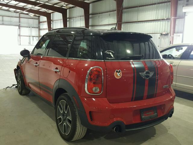 WMWZC3C57CWL87796 - 2012 MINI COOPER S C RED photo 3