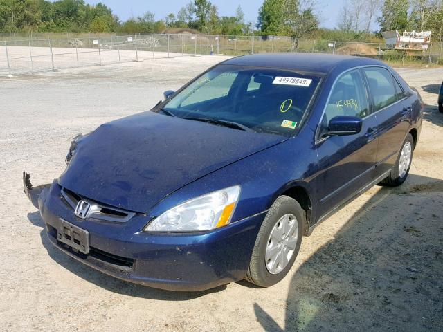 1HGCM55455A126982 - 2005 HONDA ACCORD LX BLUE photo 2