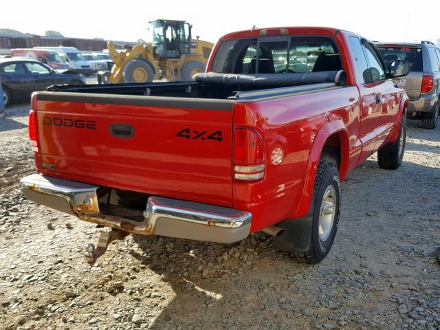 1B7GG22N6YS509315 - 2000 DODGE DAKOTA RED photo 4