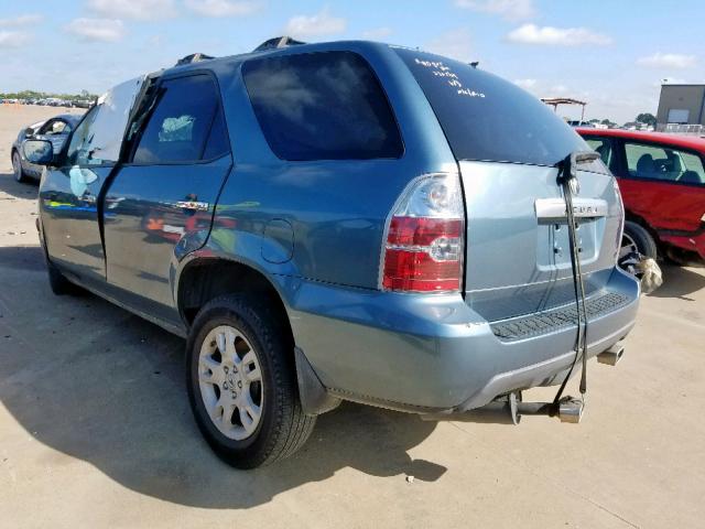 2HNYD18945H520201 - 2005 ACURA MDX TOURIN BLUE photo 3