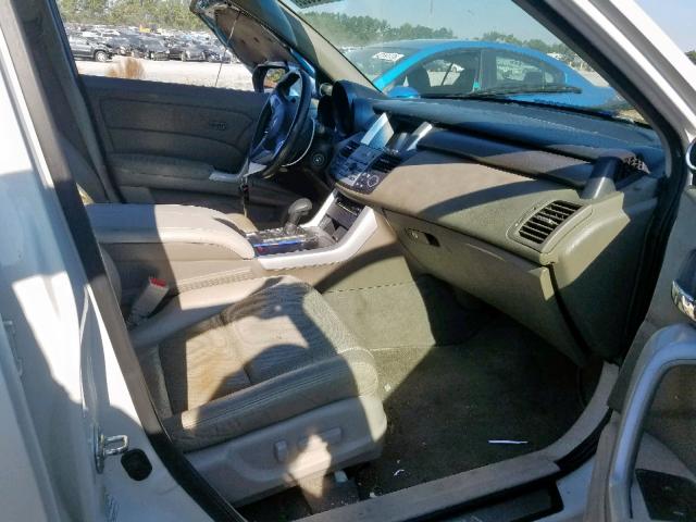 5J8TB18279A007717 - 2009 ACURA RDX WHITE photo 5