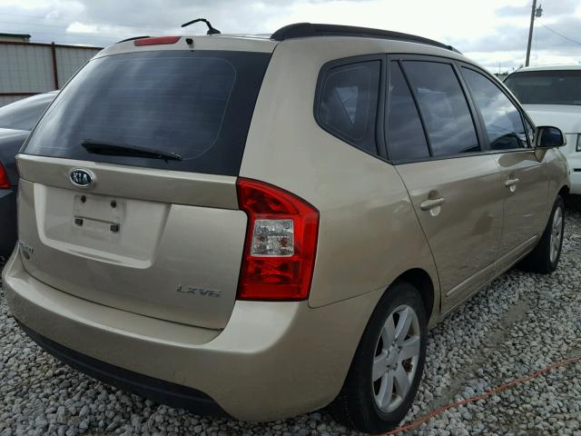 KNAFG526187145343 - 2008 KIA RONDO LX TAN photo 4