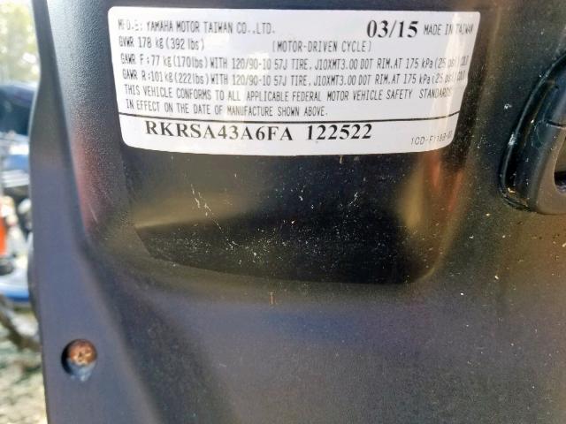 RKRSA43A6FA122522 - 2015 YAMAHA YW50 F BLACK photo 10