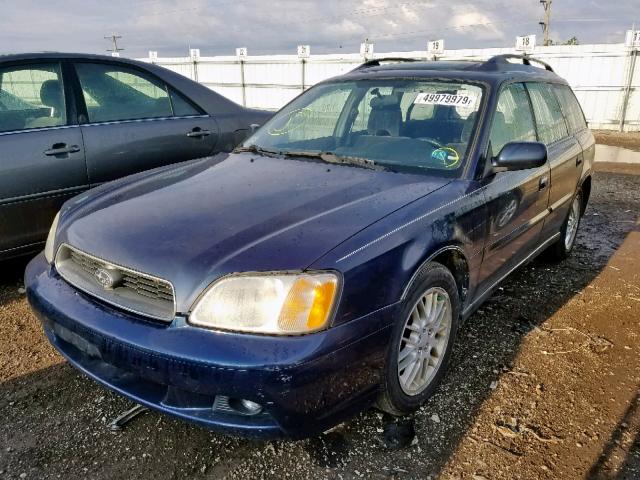 4S3BH635337307637 - 2003 SUBARU LEGACY L BLUE photo 2