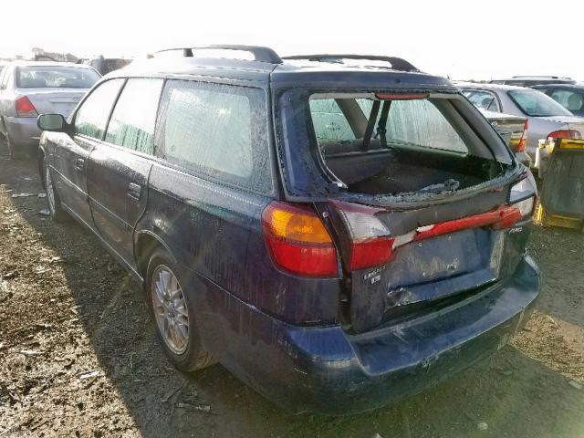 4S3BH635337307637 - 2003 SUBARU LEGACY L BLUE photo 3