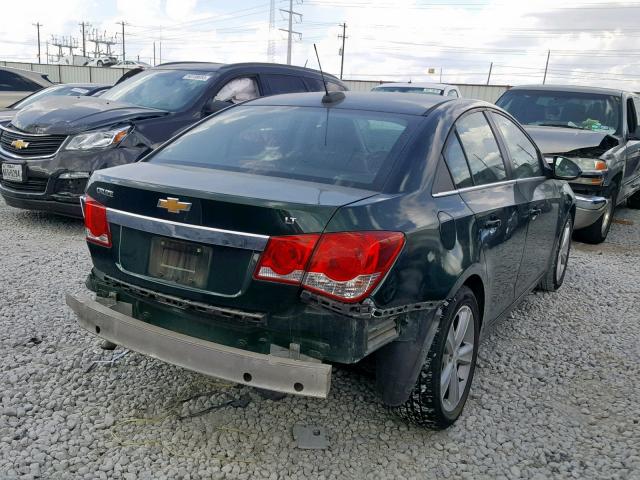 1G1PE5SB7F7134122 - 2015 CHEVROLET CRUZE LT GREEN photo 4