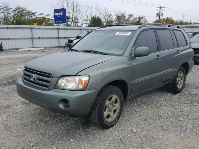 JTEGD21A740092179 - 2004 TOYOTA HIGHLANDER GREEN photo 2