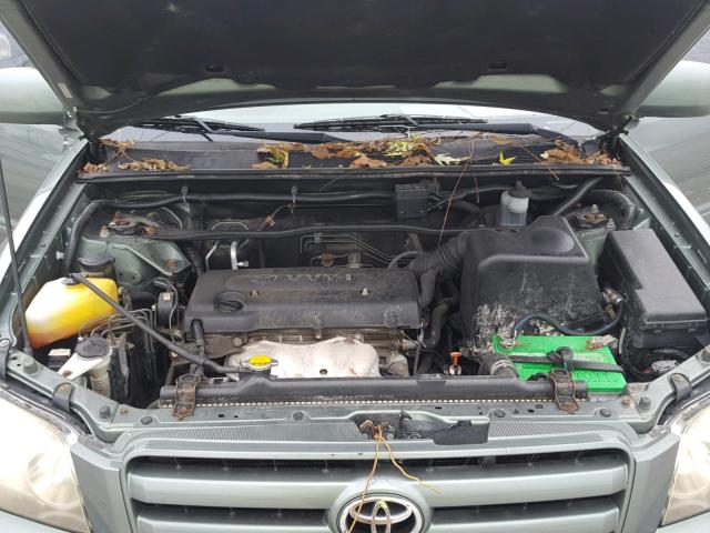 JTEGD21A740092179 - 2004 TOYOTA HIGHLANDER GREEN photo 7