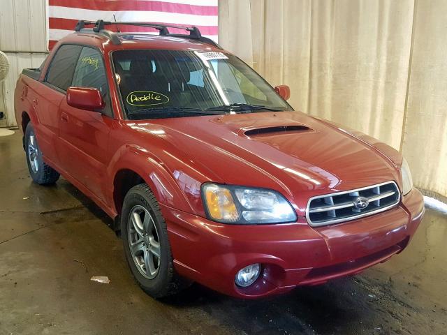 4S4BT63C955107126 - 2005 SUBARU BAJA TURBO RED photo 1