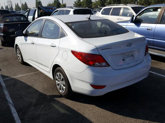 KMHCT4AE4GU948101 - 2016 HYUNDAI ACCENT SE WHITE photo 3