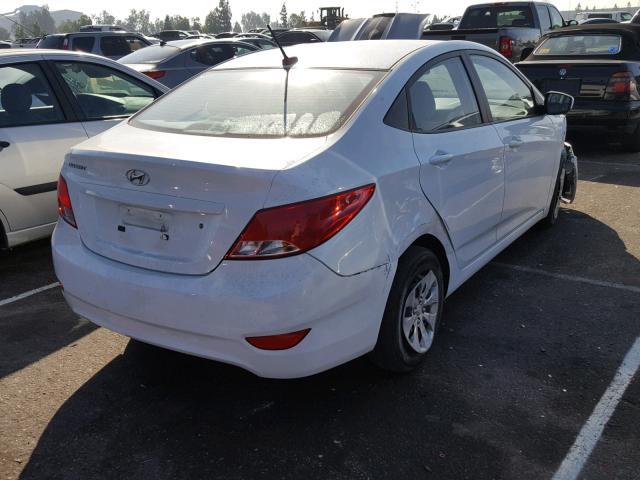 KMHCT4AE4GU948101 - 2016 HYUNDAI ACCENT SE WHITE photo 4