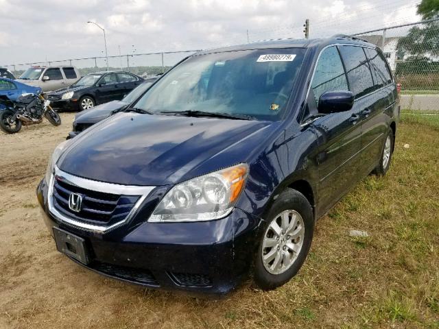 5FNRL38758B089529 - 2008 HONDA ODYSSEY EX BLUE photo 2