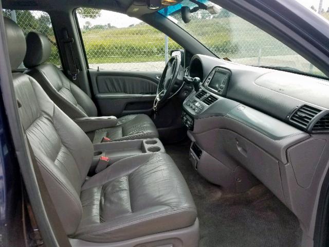 5FNRL38758B089529 - 2008 HONDA ODYSSEY EX BLUE photo 5