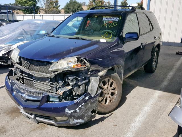 2HNYD18733H525367 - 2003 ACURA MDX TOURIN BLUE photo 2