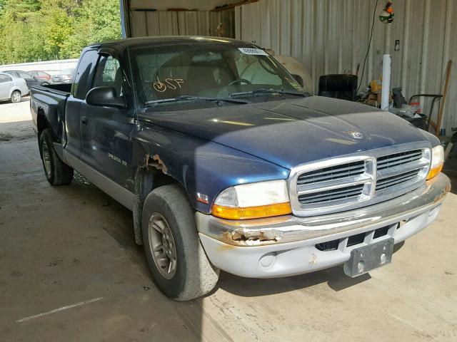 1B7GL22X5YS722138 - 2000 DODGE DAKOTA BLUE photo 1