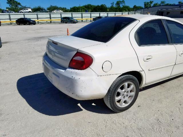 1B3ES56C35D158722 - 2005 DODGE NEON SXT WHITE photo 9