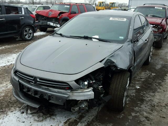 1C3CDFBH3DD700850 - 2013 DODGE DART SXT SILVER photo 2