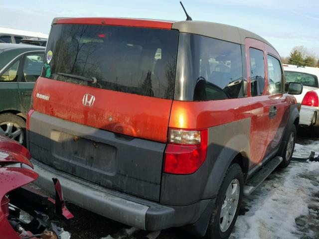 5J6YH28514L018335 - 2004 HONDA ELEMENT EX ORANGE photo 4