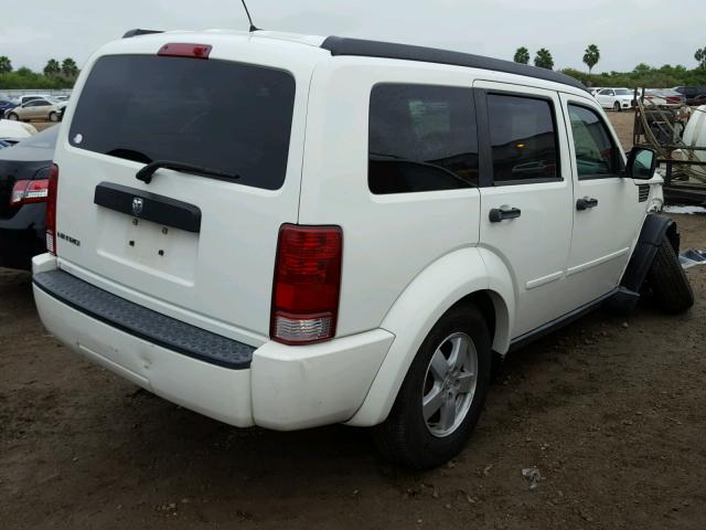 1D8GT28K58W266762 - 2008 DODGE NITRO SXT WHITE photo 4