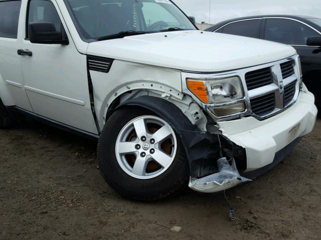 1D8GT28K58W266762 - 2008 DODGE NITRO SXT WHITE photo 9