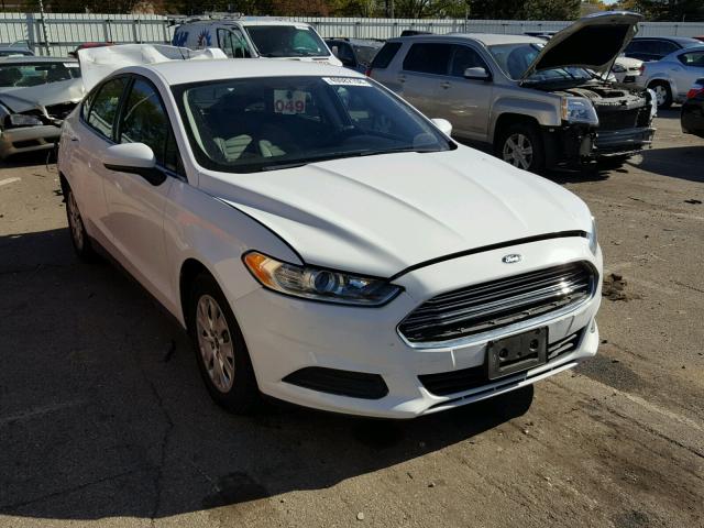 3FA6P0G73DR140340 - 2013 FORD FUSION S WHITE photo 1