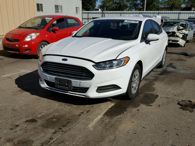 3FA6P0G73DR140340 - 2013 FORD FUSION S WHITE photo 2