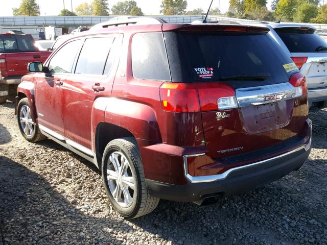 2GKFLNE34H6157698 - 2017 GMC TERRAIN SL RED photo 3