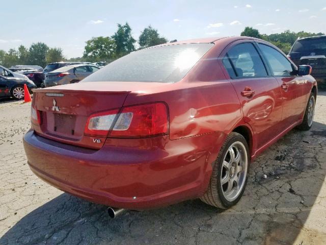 4A3AB46S79E007555 - 2009 MITSUBISHI GALANT SPO RED photo 4