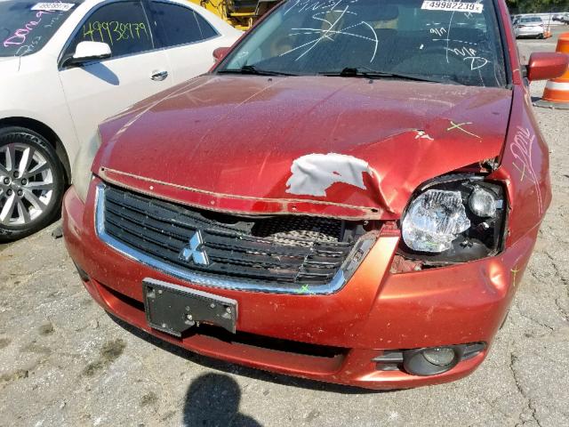 4A3AB46S79E007555 - 2009 MITSUBISHI GALANT SPO RED photo 9