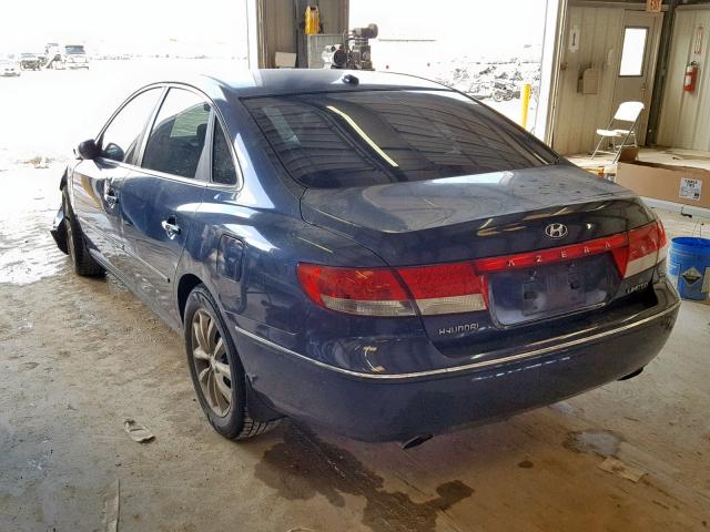 KMHFC46FX7A210061 - 2007 HYUNDAI AZERA SE BLUE photo 3