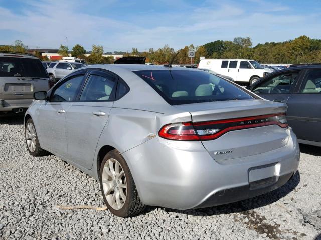 1C3CDFBA8DD230480 - 2013 DODGE DART SXT SILVER photo 3