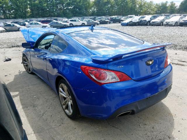 KMHHU6KH8AU027563 - 2010 HYUNDAI GENESIS CO BLUE photo 3