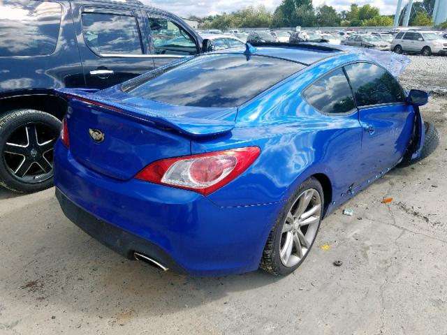 KMHHU6KH8AU027563 - 2010 HYUNDAI GENESIS CO BLUE photo 4