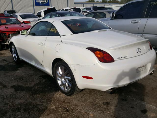 JTHFN48Y340050232 - 2004 LEXUS SC 430 WHITE photo 3