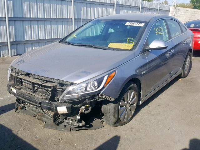 KMHE24L16GA040644 - 2016 HYUNDAI SONATA HYB SILVER photo 2