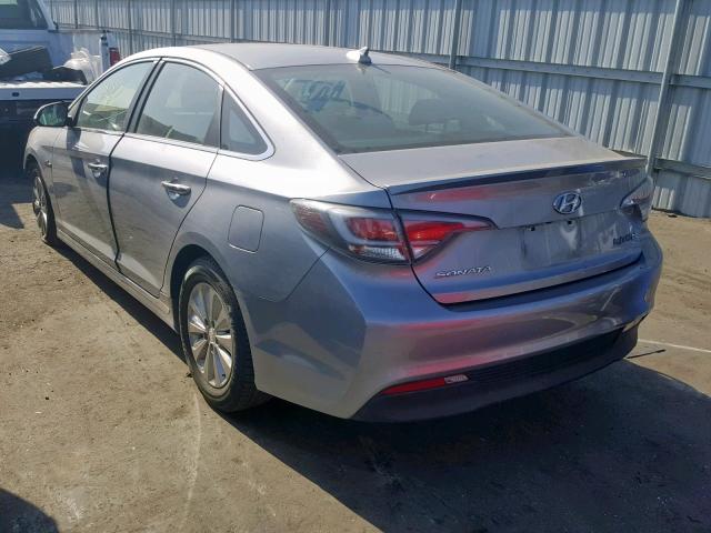 KMHE24L16GA040644 - 2016 HYUNDAI SONATA HYB SILVER photo 3