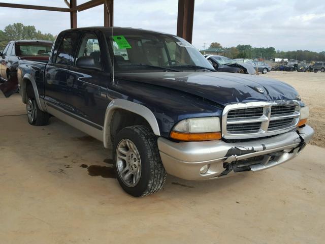 1D7HL48N14S585947 - 2004 DODGE DAKOTA QUA BLUE photo 1