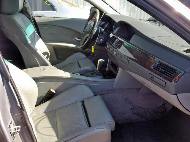 WBANA53585B861877 - 2005 BMW 525 I GRAY photo 5