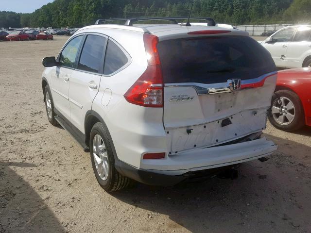 5J6RM3H77GL016553 - 2016 HONDA CR-V EXL WHITE photo 3